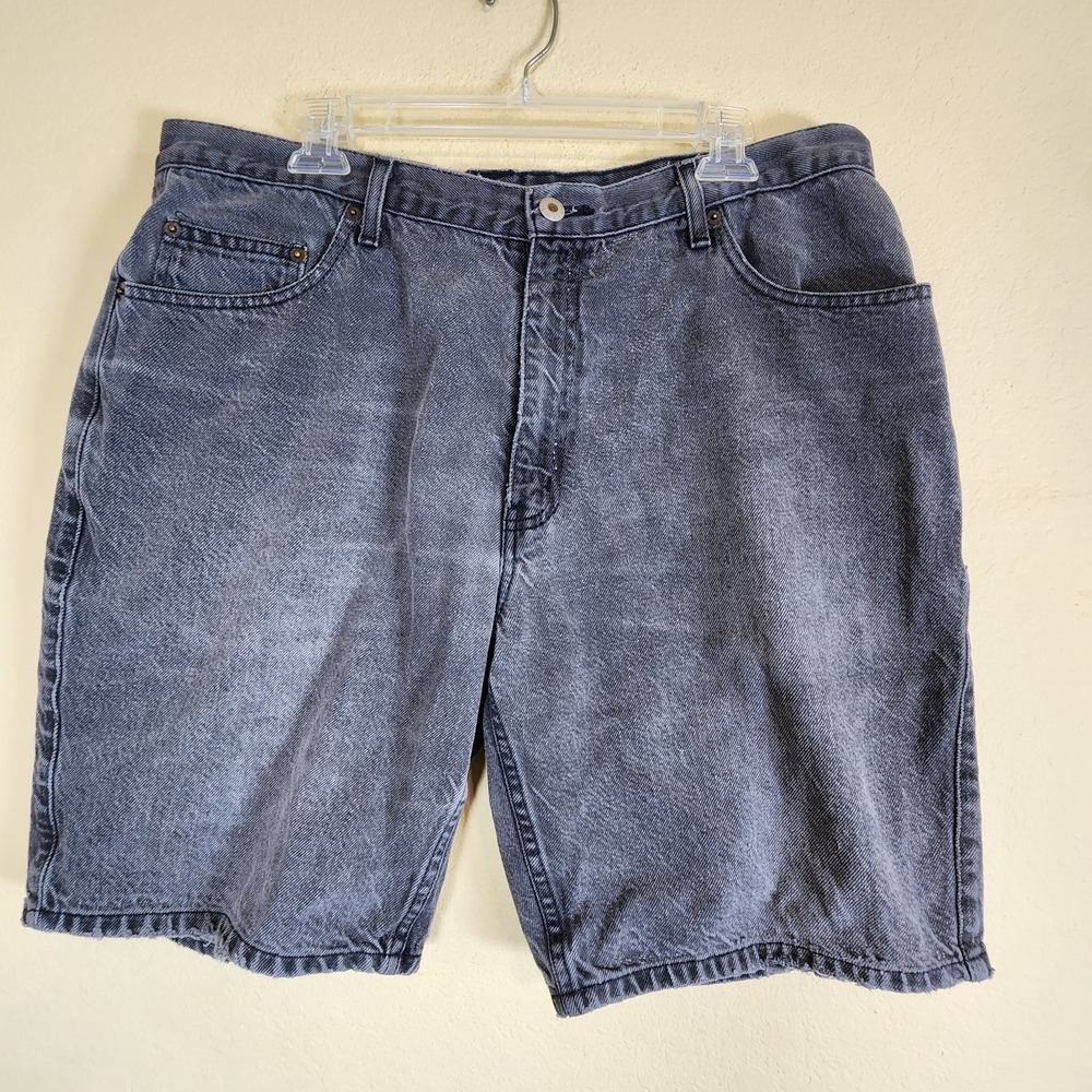 Bugle Boy Mens Dark Wash Denim Shorts Distressed Frayed Hem Size‎ 38